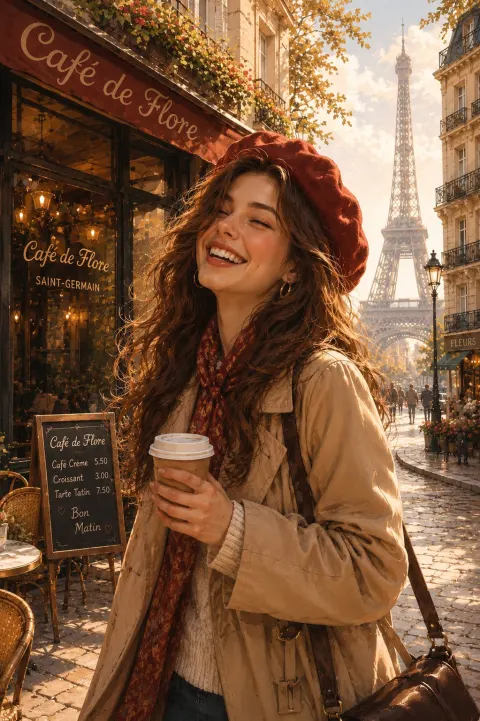 Parisian Storybook Coffee Moment