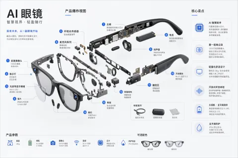 AI Glasses Exploded View Revealed