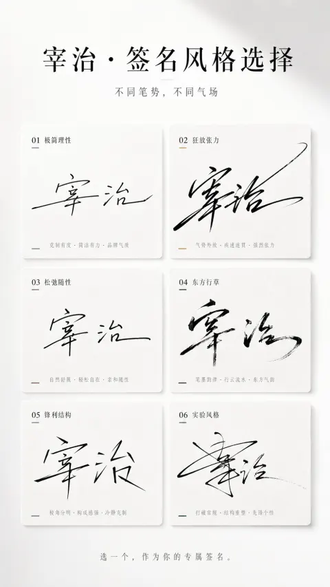 Signature Style Selector Poster