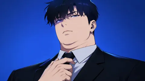 Arrogant Muscular Man Looking Down