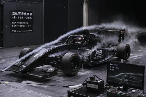 F3 Wind Tunnel Smoke Flow Test