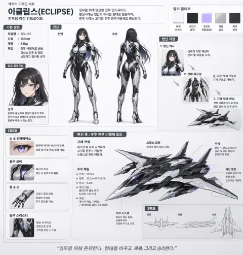 Female Android Space Combat Transform