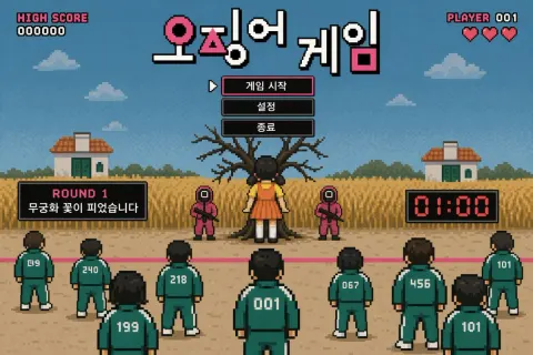 Retro Pixel Squid Game Survival