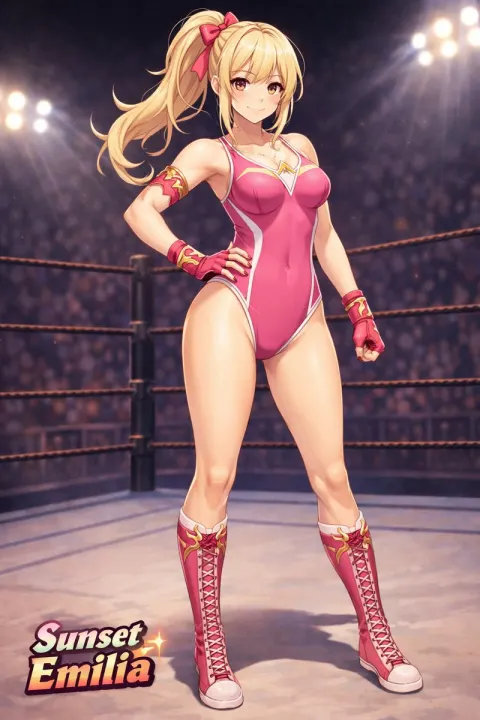 Confident Wrestler Ring Spotlight
