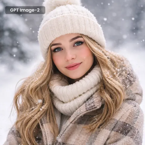 Winter Portrait of a Gentle Beauty