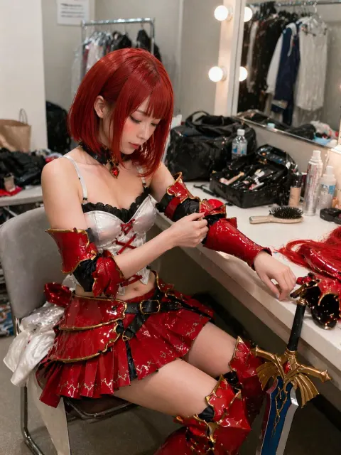 Cosplay Warrior Backstage Prep