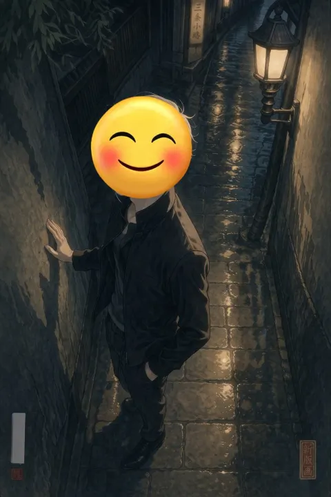 Night Alley Smiley Portrait