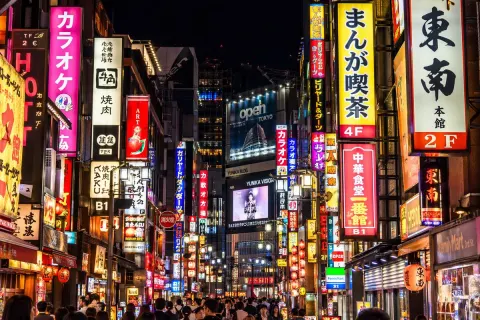 Tokyo Neon Night Street