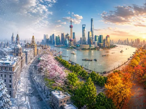 Shanghai Bund Four Seasons Panorama