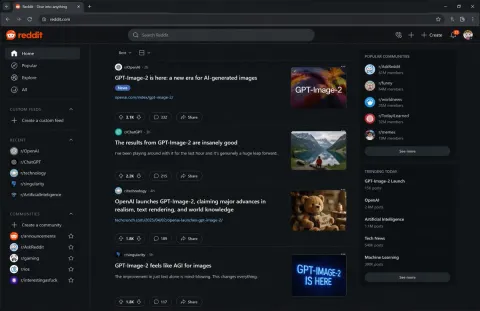 GPT-Image-2 Launch Day Reddit Homepage