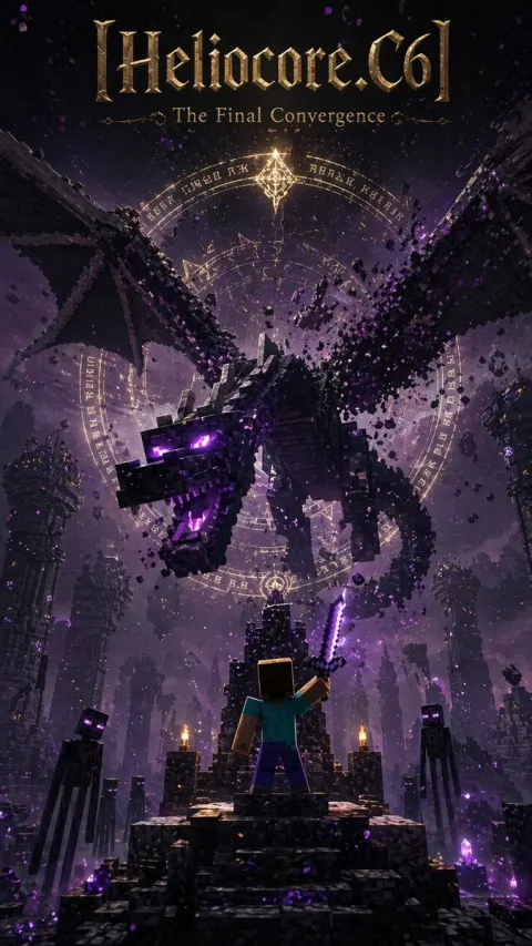 Epic Dark Fantasy Ender Dragon Poster