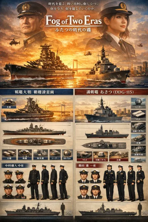 Japanese Navy Contrast Poster Art