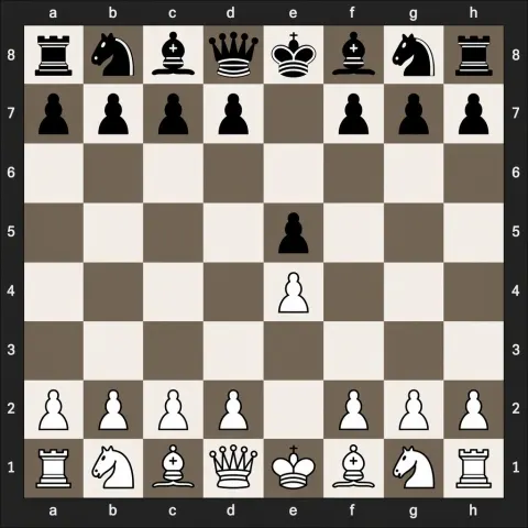 Chess e4 Opening Tutorial Board