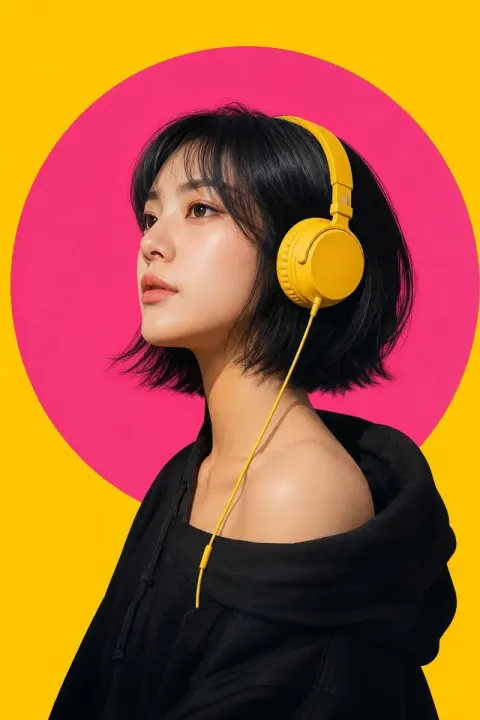 Pop Art Portrait of Confident Woman