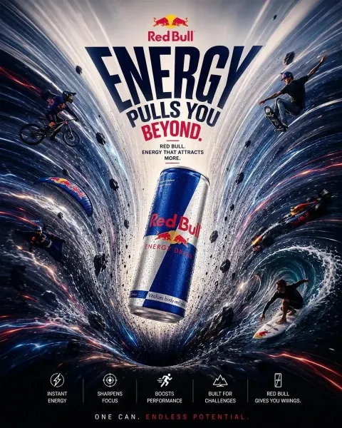 Premium Product Gravity Ad Poster