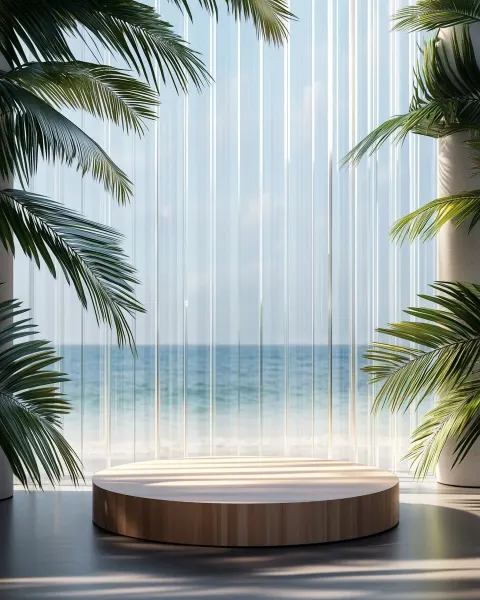 Luxury Wooden Podium Mockup
