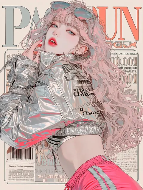 Y2K Fashion Magazine Cover Design