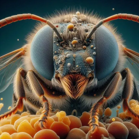 Bee Electron Microscope Ultra-Realism