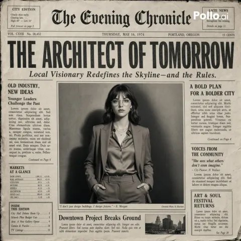 Realistic Vintage Newspaper Front Page Design