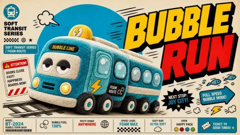 Plush Comic Toy Poster Design