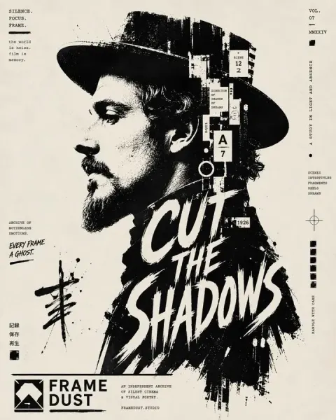 Black White Typographic Portrait Poster