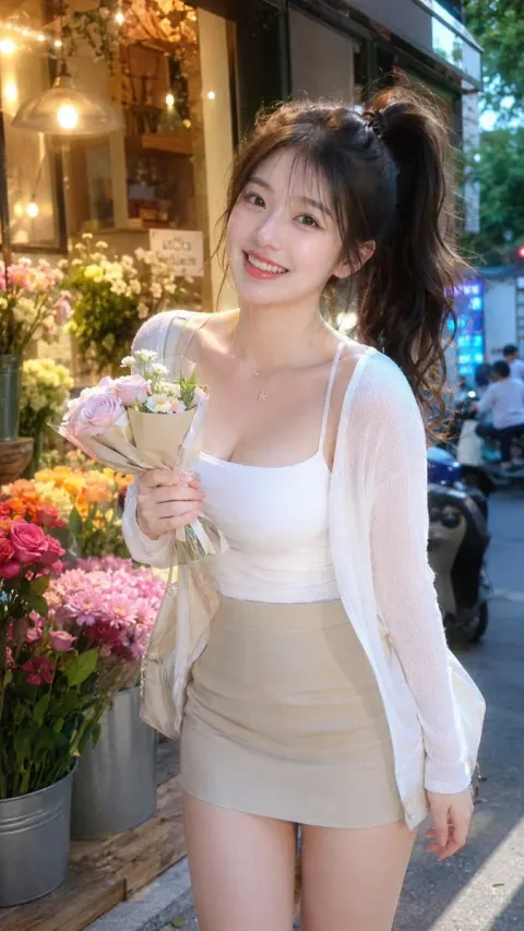 Summer Flower Shop Soft CCD Portrait