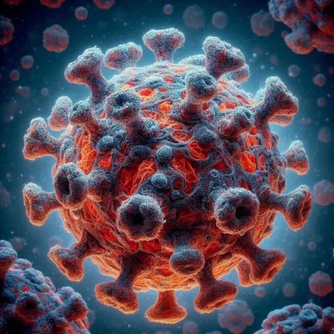 COVID Virus Electron Microscope Ultra-Realism