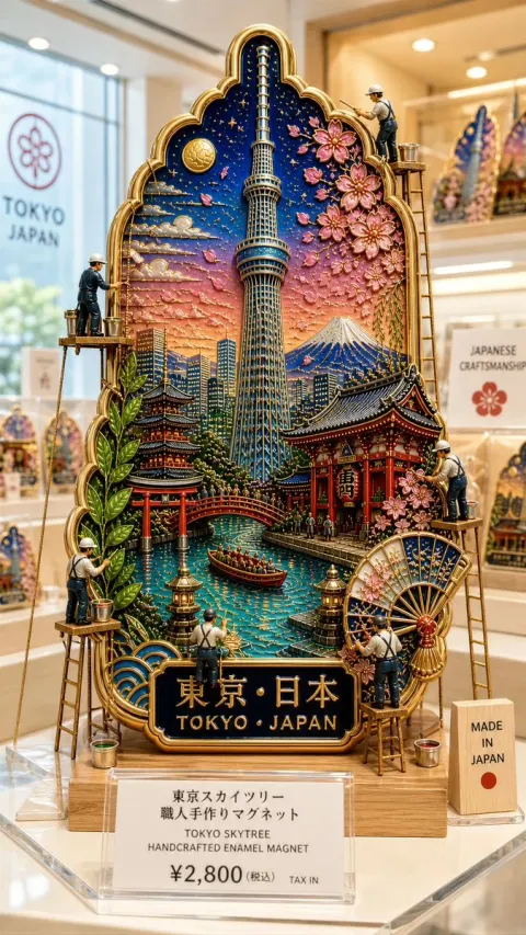 Premium Cloisonné Enamel Magnet Display