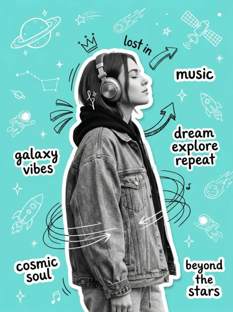 Y2K Scrapbook Collage Poster Art