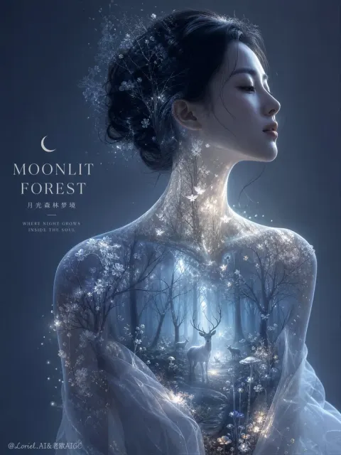 Moonlit Forest Dream Portrait