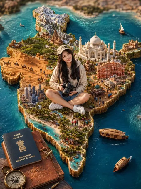 India 3D Miniature Travel Wonderland
