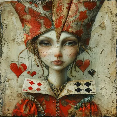 King of Clubs Renaissance Card Surrealist Painting
