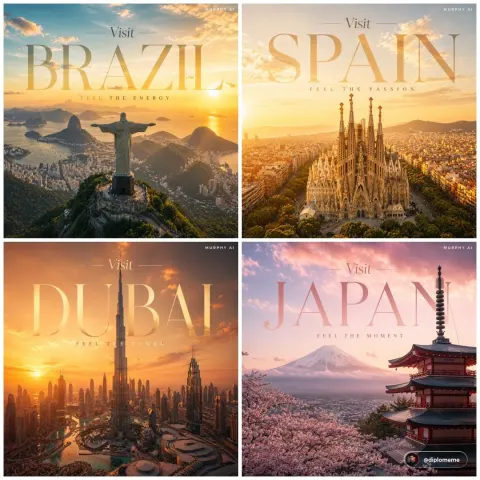 Cinematic Luxury Travel Posters