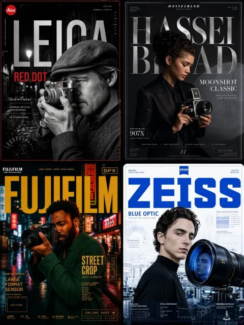 Brad Pitt Leica Red Dot Campaign