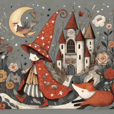 Little Red Riding Hood Dreamlike Fairytale Illustration