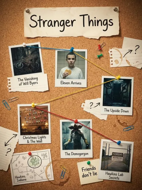 Stranger Things Corkboard Generator