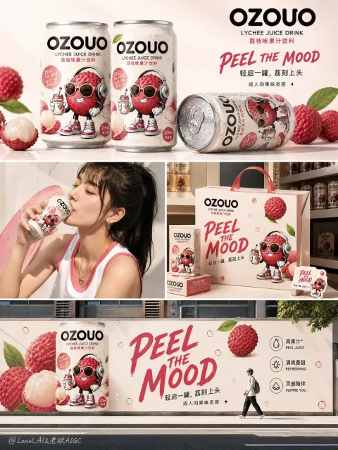OZOUO Lychee Brand Visual System