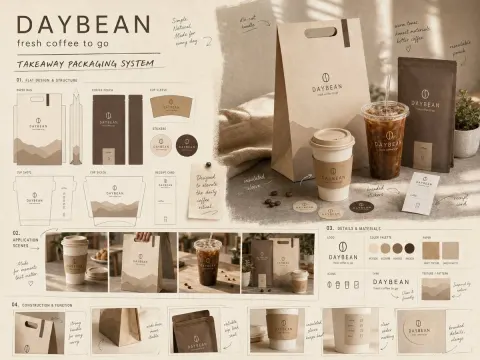Premium Packaging Design Proposal Board