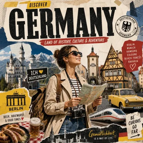 Germany Travel Collage Poster