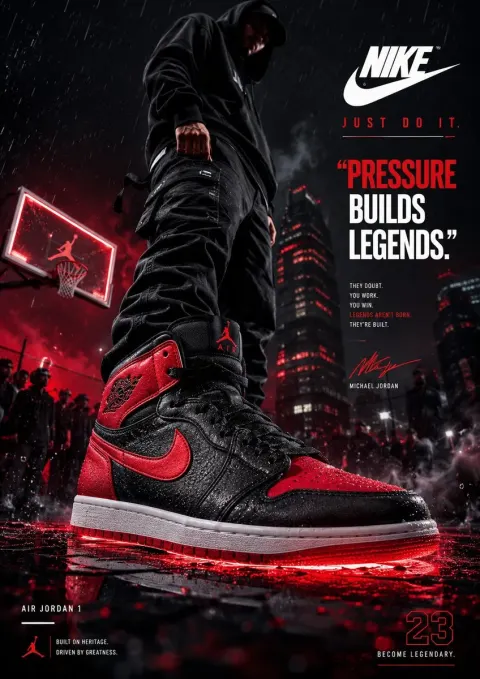 Ultra Premium Footwear Ad Poster