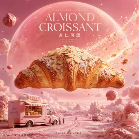 Cosmic Almond Croissant Arrival