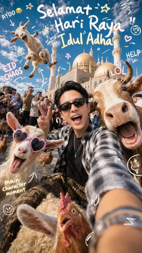 Chaotic Cute Eid Selfie Madness