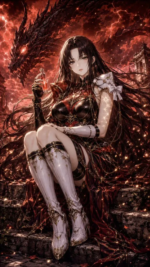 Crimson Witch & Obsidian Dragon