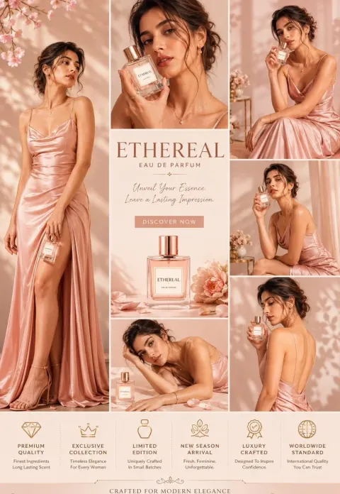 Luxury Fashion Ad Collage