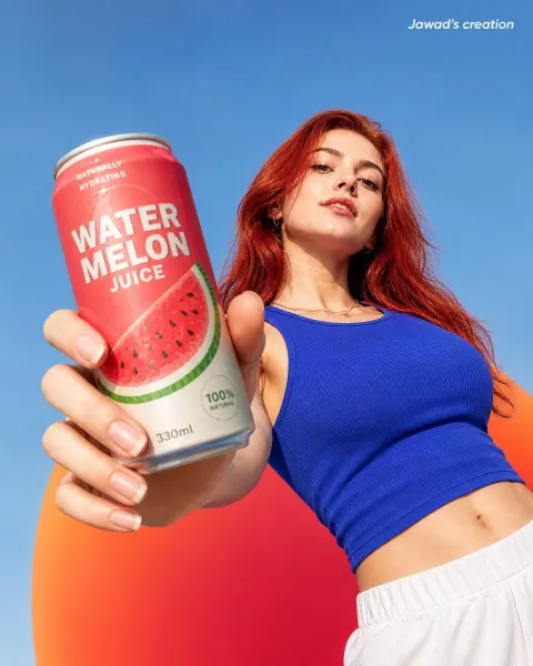 Watermelon Juice Commercial Shot