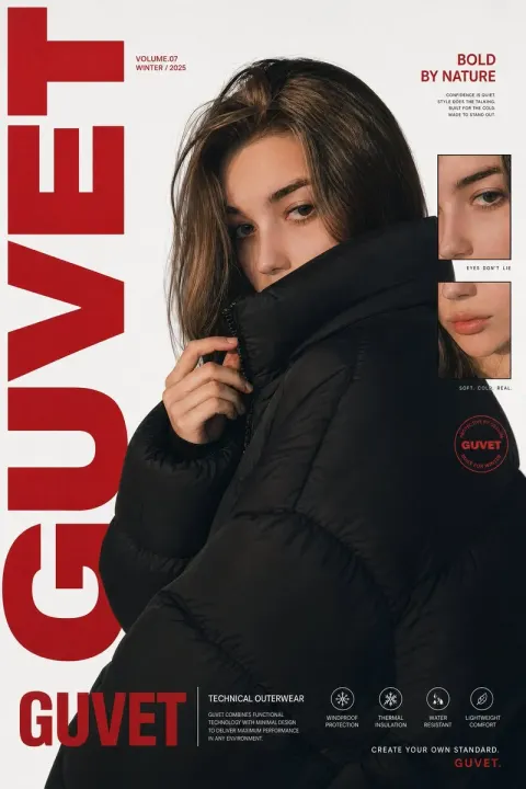Black Puffer Fashion Editorial