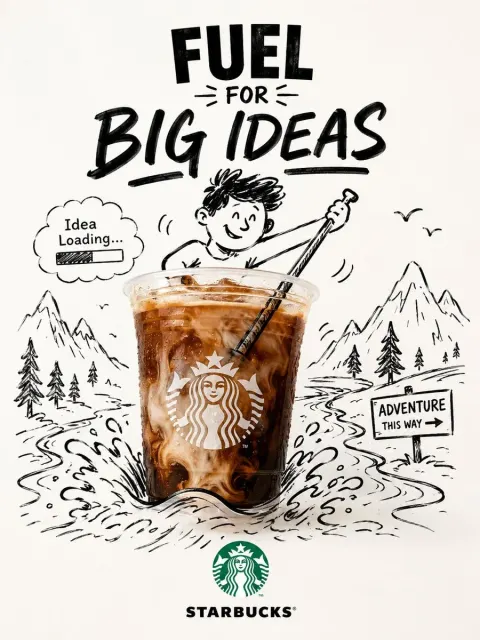 Innovative Mixed Media Brand Poster