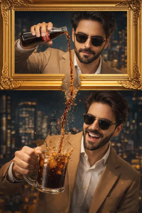 Stylish Man's Coca-Cola Night