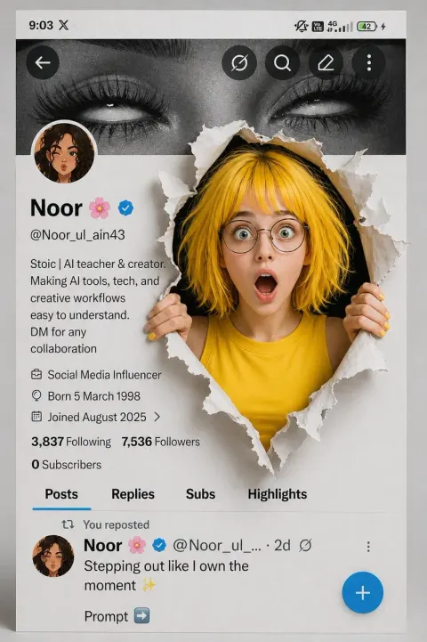 Creative 3D Social Media Profile Art