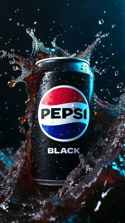 Pepsi Black Can Cinematic Splash